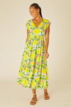 Pepaloves Lemon Long Dress - Green/Yellow
