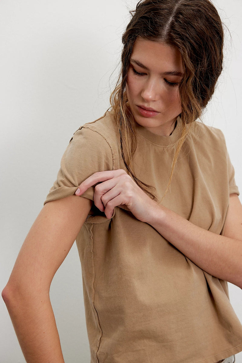 Free People Everyday Tee - Oat Latte
