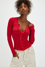 Free People Going Places Cardi - Cherry Crush