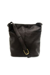 Bindi Front Slip Pocket Bucket Crossbody Bag - Black