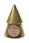 Paddywax Cypress & Fir Ribbed Mercury Stacked Tree Candle - Gold