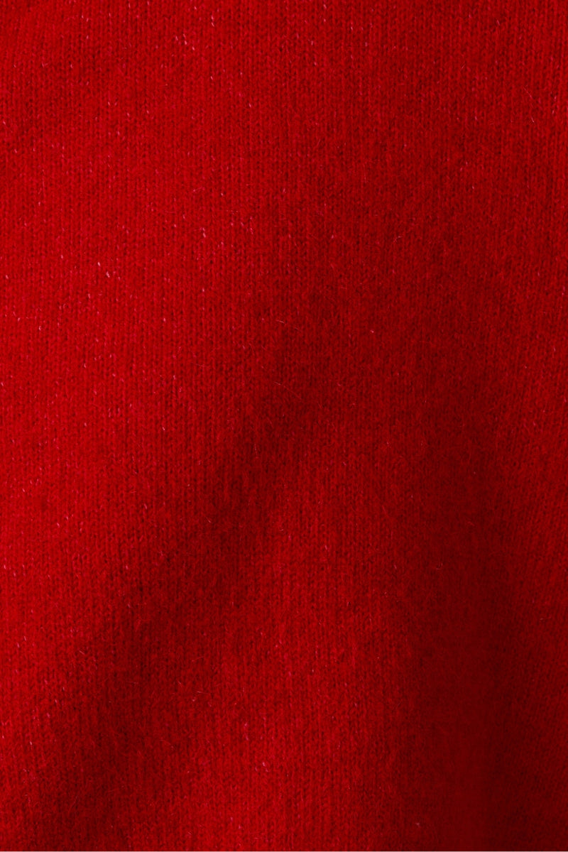 Jackie Collared Cardigan - Red