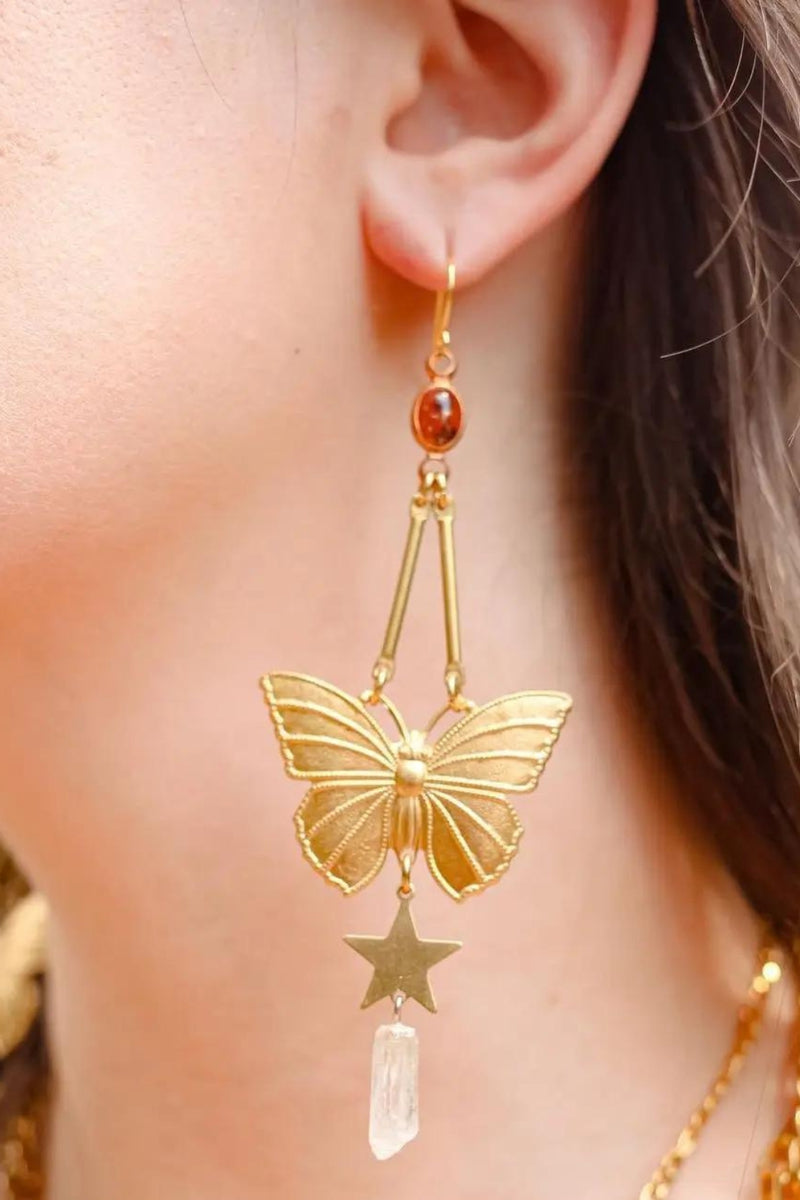 Flatwoods Fawn Butterfly Maiden Earrings