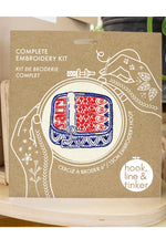 Hook, Line, and Tinker Embroidery Kit - Sardines