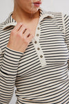 Free People Lake Henley Stripe - Tea Combo