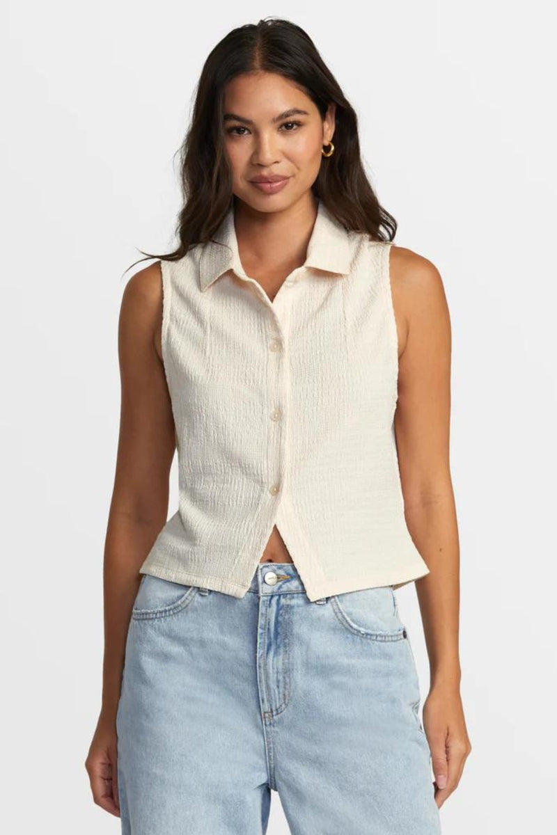 RVCA Klein Knit Top - Latte