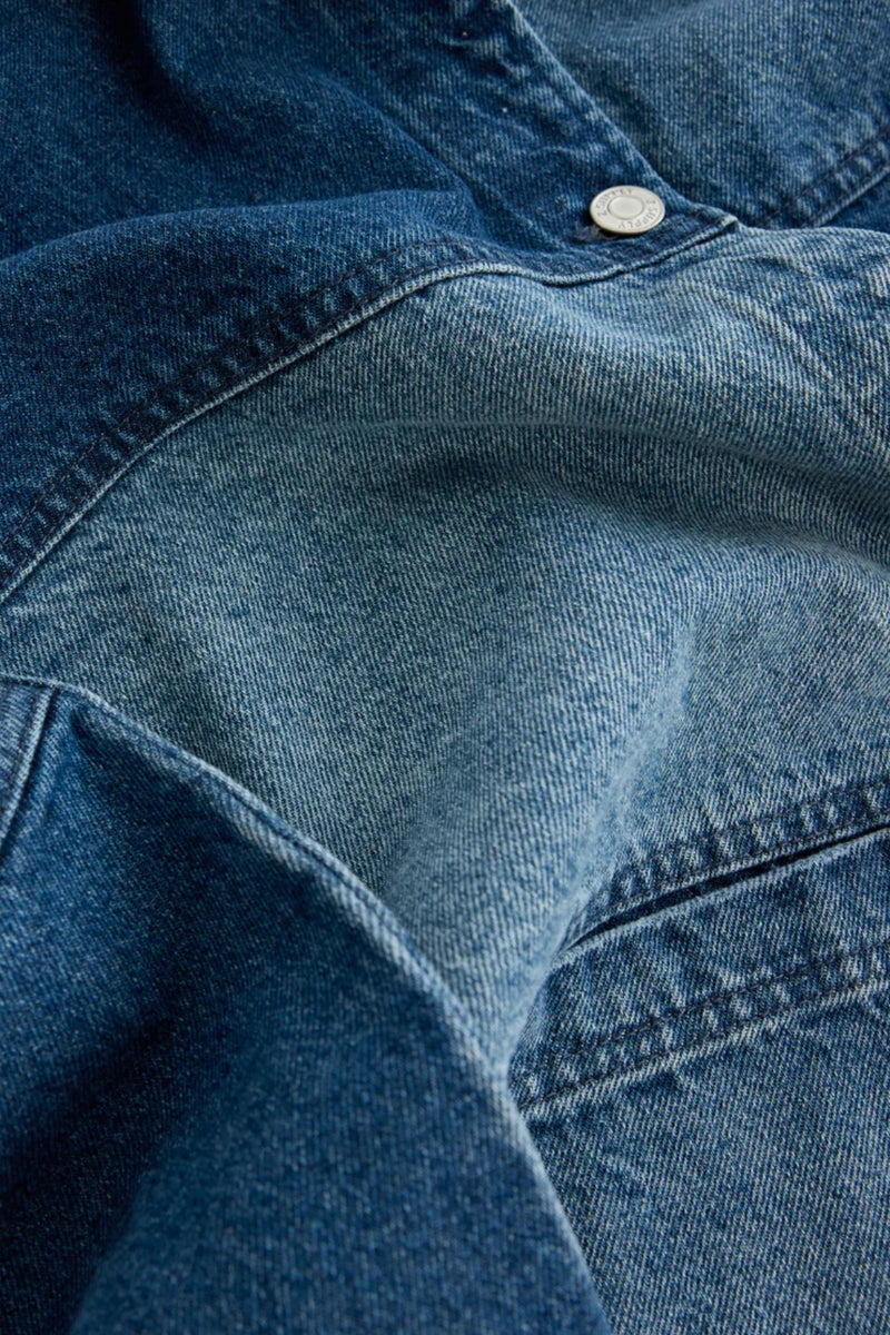 Z Supply On The Road Color Block Jacket - Mixed Indigo