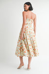 Melody Midi Dress - Cream Multi
