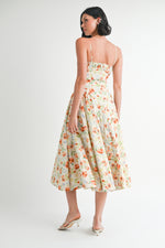 Melody Midi Dress - Cream Multi
