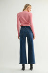 Just Black Denim Patch Pocket Wide Leg - Dark Denim