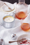 The Soap & Paper Factory Roland Pine Silver & Gold Ribbed Glass Candle