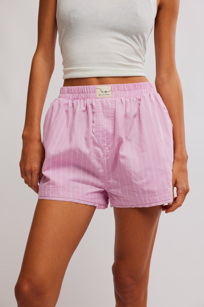 Free People Day To Day Boxer - Pink Combo
