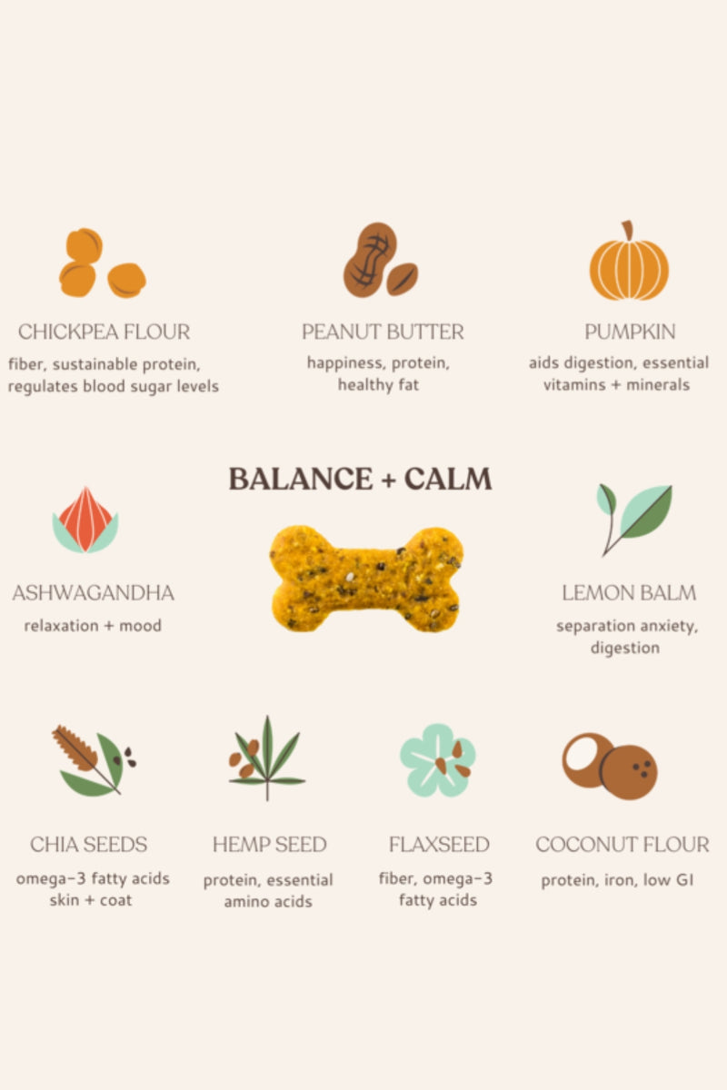 Botanical Bones Dog Treats - Balance + Calm