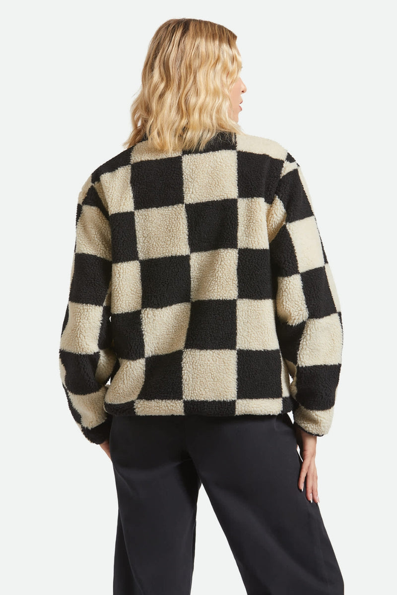 Brixton Delilah Sherpa Jacket - Black/Natural