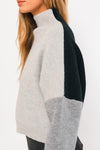 Jazmin Colorblock Sweater - Grey/Black