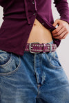 WTF Sola Stud Belt Rare - Plum