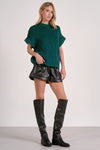 Selina Two-Tone Sweater - Teal + Blue