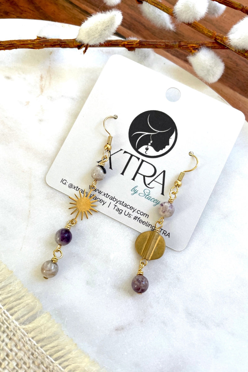 The Mysaria Earring - Mismatch Celestial Dangle Earring