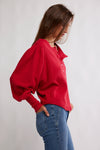Free People Quinn Knit Top - Salsa