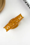 Brown Flower Claw Clip