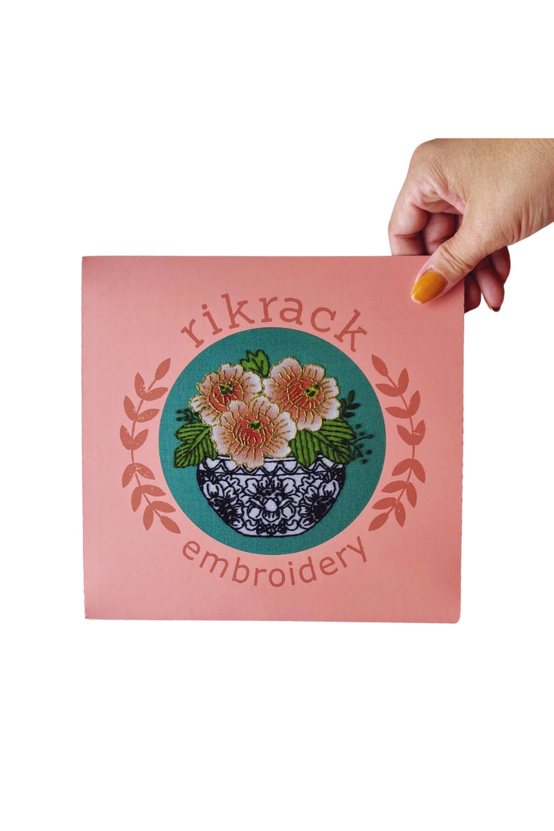 Rikrack Embroidery Kit Peony