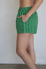 Candice Shorts Green Stripe