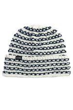 Coal Stria Beanie - Off White/Navy