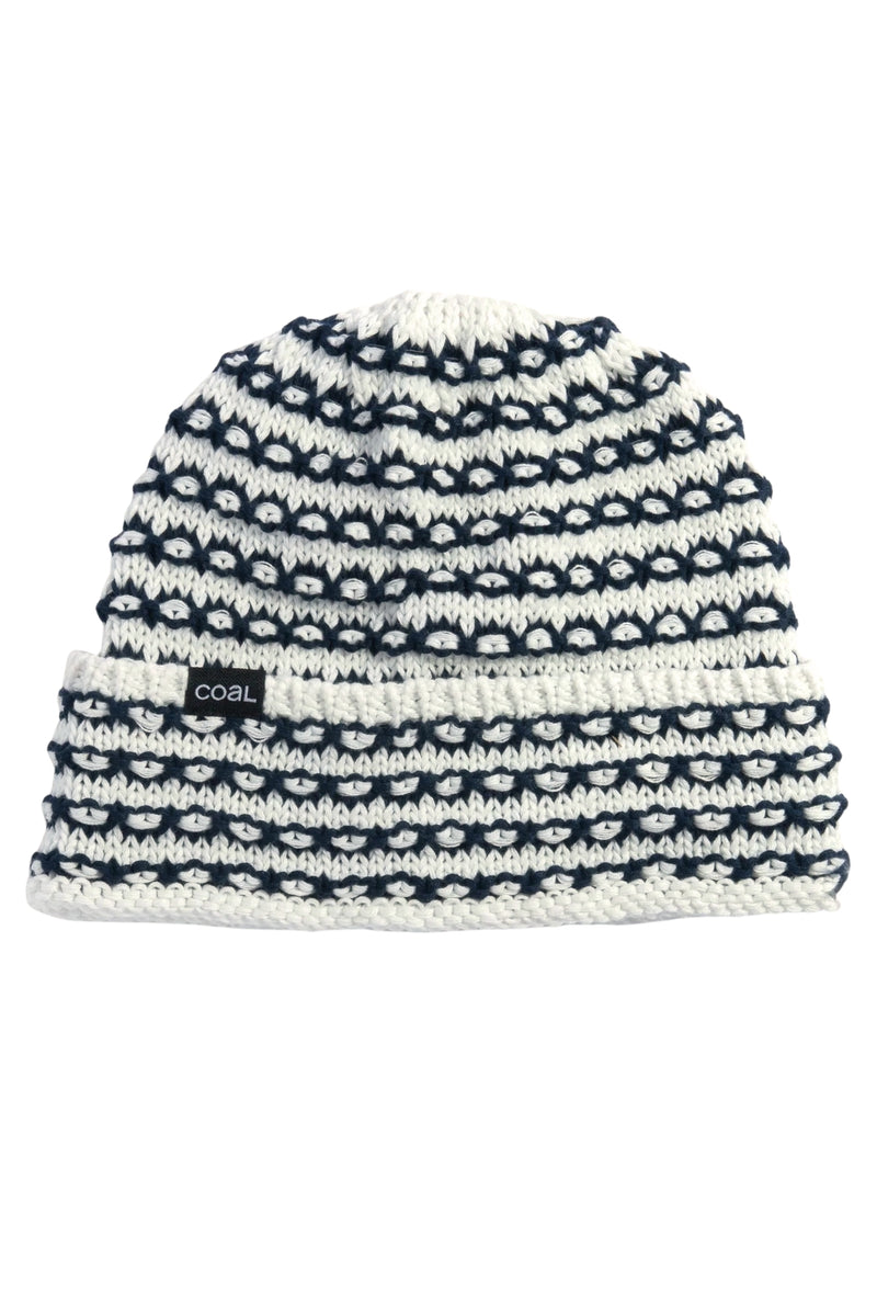 Coal Stria Beanie - Off White/Navy
