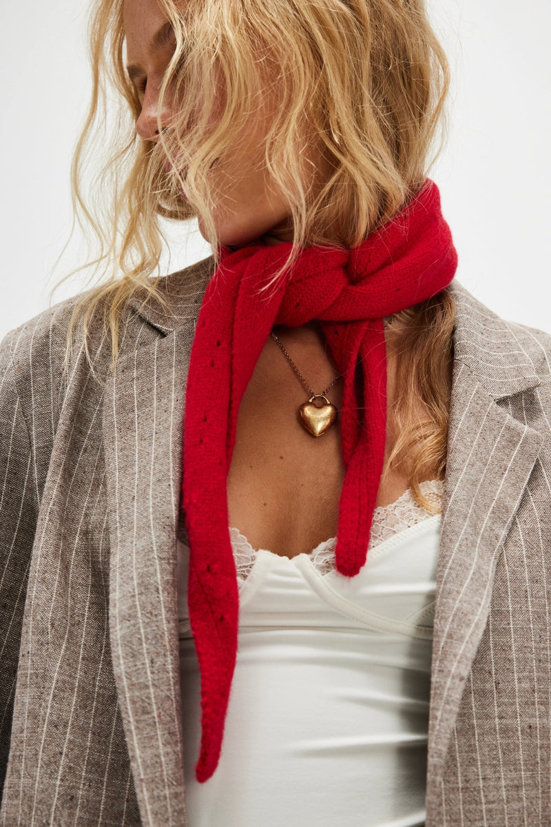 Free People Essential Triangle Scarf - Red
