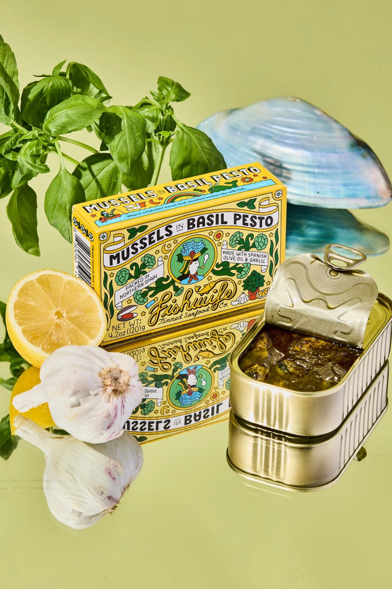 Fishwife Mussels in Basil Pesto