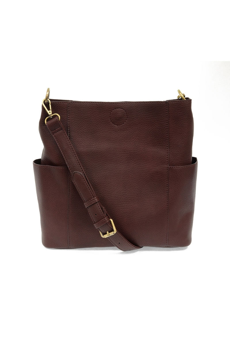 Kayleigh Side Pocket Bucket Bag - Oxblood