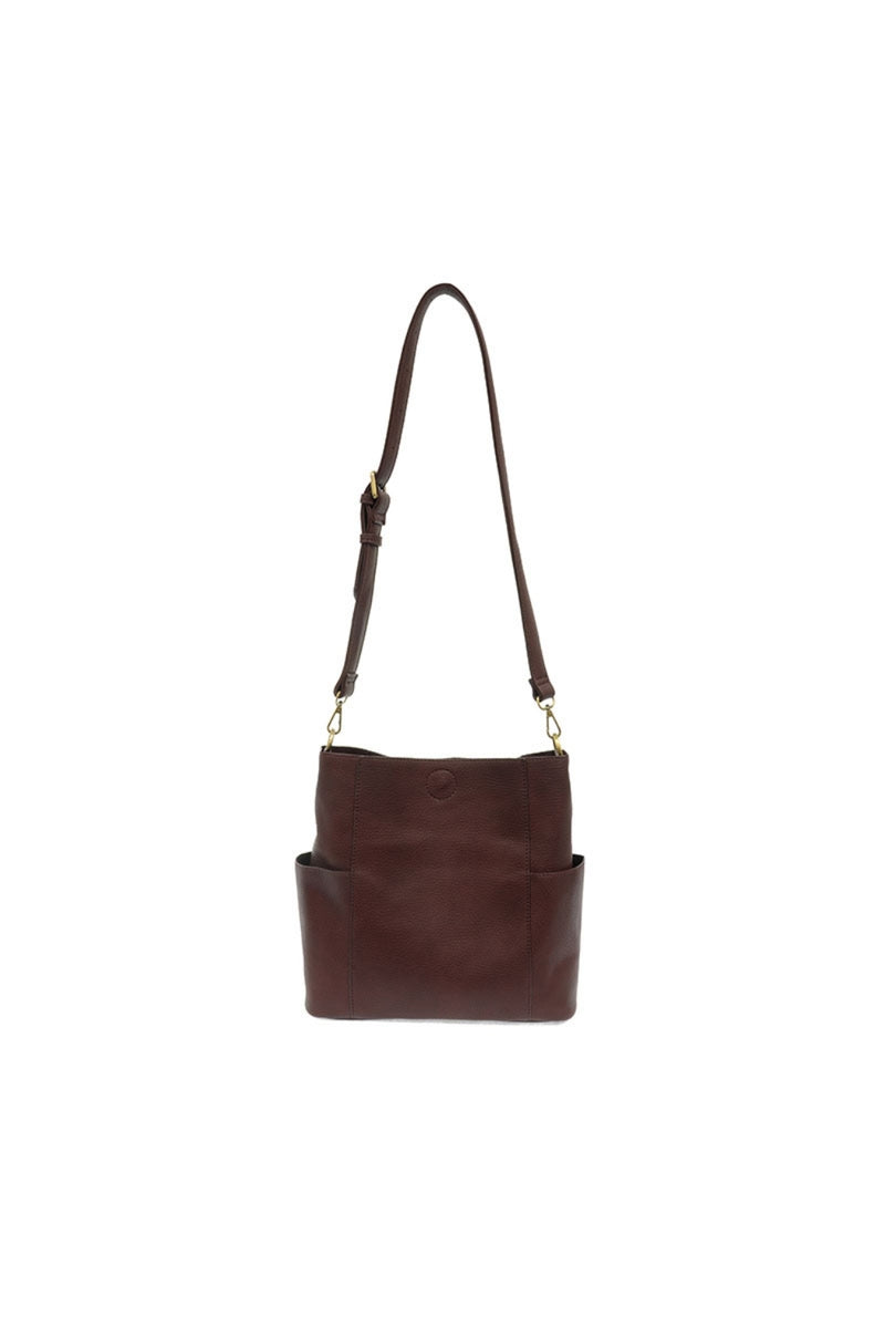 Kayleigh Side Pocket Bucket Bag - Oxblood