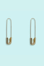 Gold Safety Pin Earrings