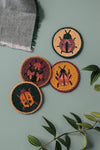 Beaded Coasters Set of 4 - Amulet
