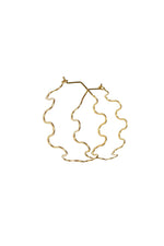 Mind's Eye Design Squiggle Hoops - Gold Filled