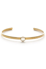 Mother of Pearl Hammered Cuff