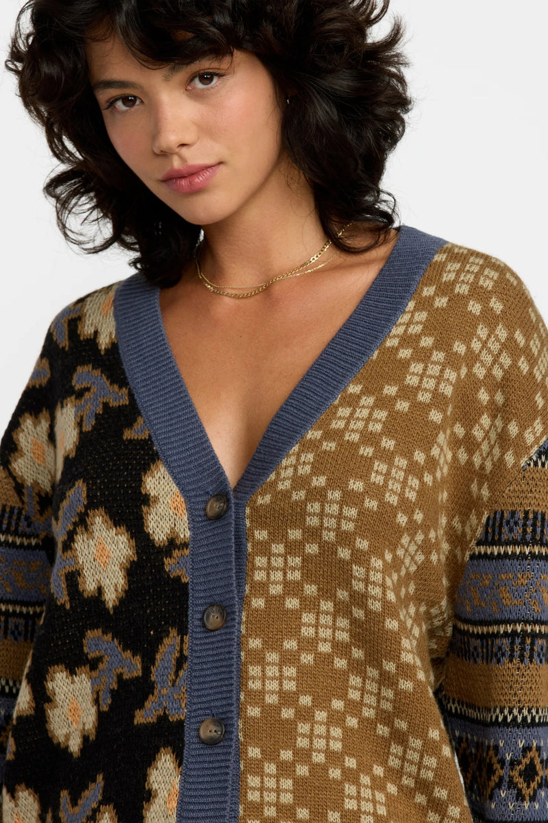 RVCA Lumen Cardigan - Stone Blue