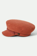 Brixton Fiddler Cap - Terracotta Brushed Satin