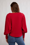 Free People Quinn Knit Top - Salsa