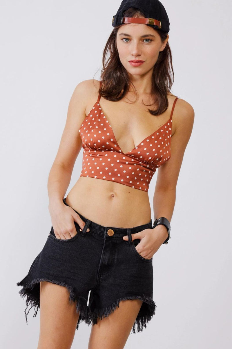 Polka Dot Satin Tank