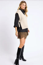 Individuality Side Tie Sweater Vest Oatmeal