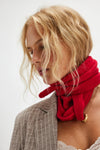Free People Essential Triangle Scarf - Red