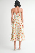 Melody Midi Dress - Cream Multi