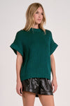 Selina Two-Tone Sweater - Teal + Blue