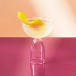 Mamo Coupe Glass - Clear + Pink