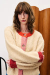 FRNCH Cyclamen Cardigan - Creme