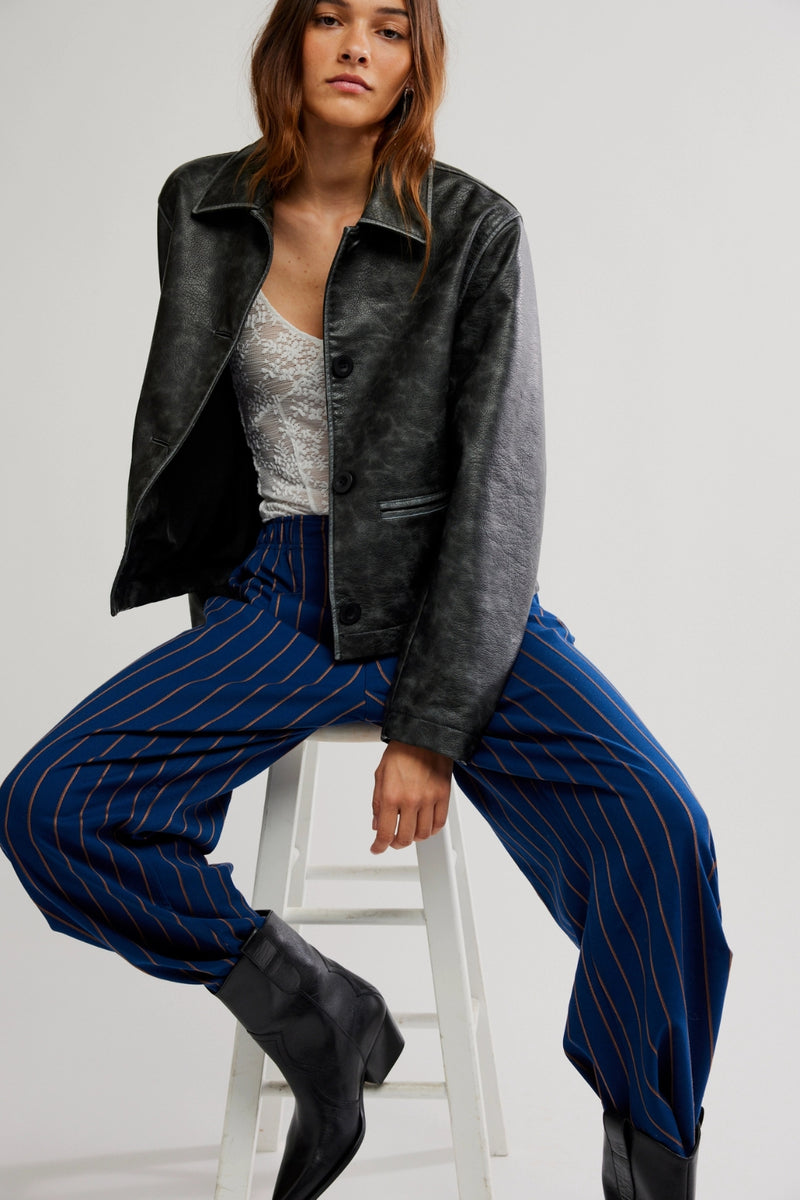 Free People Nice Choice Pull On - Navy Combo