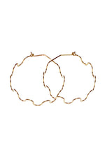 Mind's Eye Design Squiggle Hoops - Gold Filled