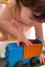 Luke's Toy Factory Truck Blue Dump Truck