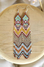 Burnt Sienna Beaded Earrings